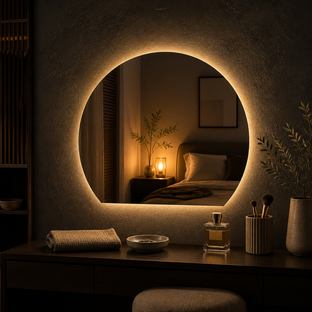Miroir LED Demi-Lune