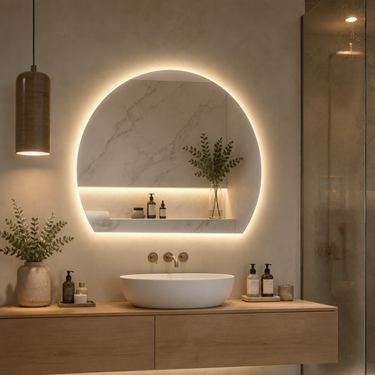 Miroir LED Demi-Lune