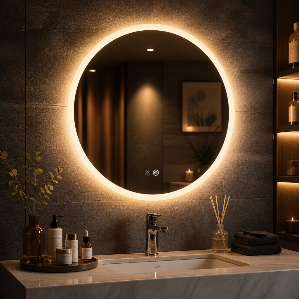 Miroir LED Rond Anti-Buée