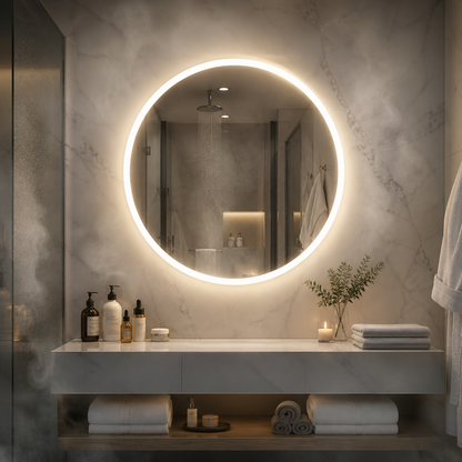 Miroir LED Rond Anti-Buée