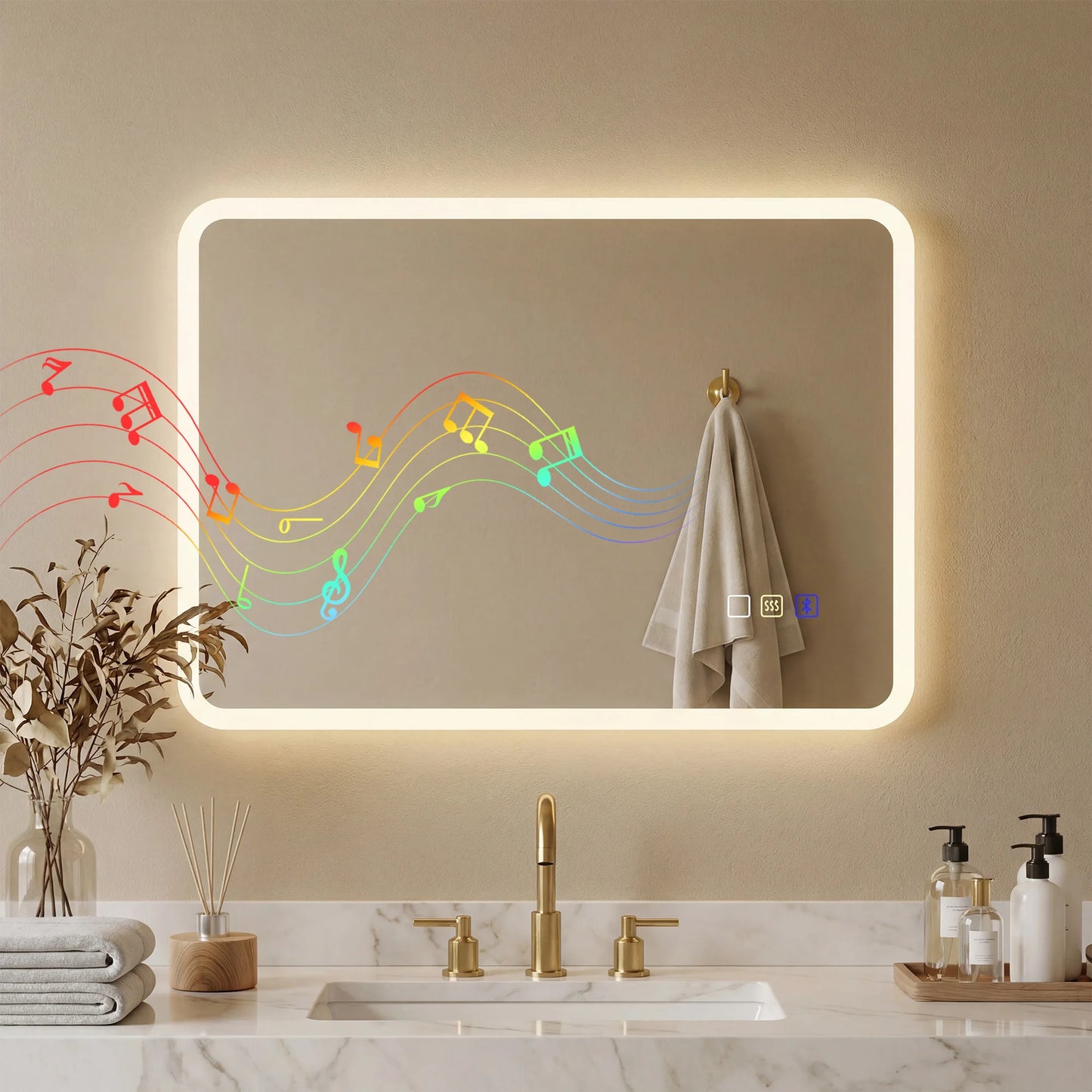 Miroir LED Bluetooth