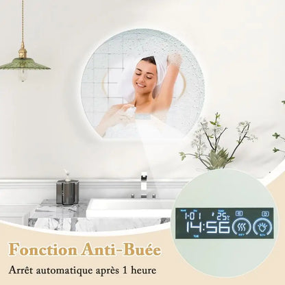 Miroir LED Demi-Lune